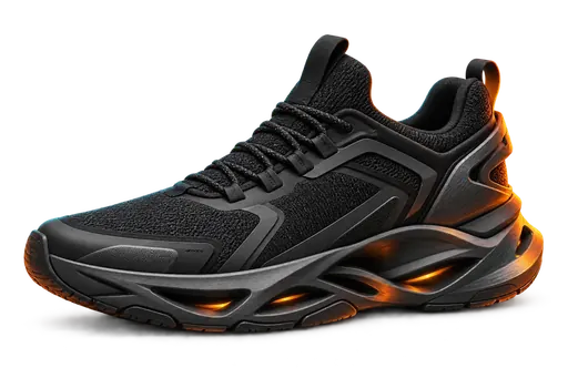 Tênis esportivo futurista preto