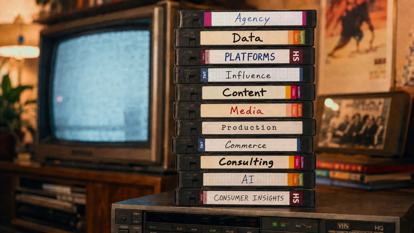VHS tapes representing a stack of marketing tools